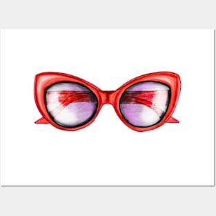 Red Sunglasses Posters and Art